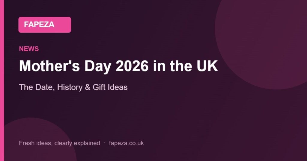 Mother's Day 2026 in the UK — The Date, History & Gift Ideas